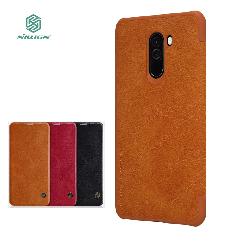 Для Pocophone F1 крышка Nillkin Qin protecte чехол для Xiaomi Poco Защитная телефона высокого