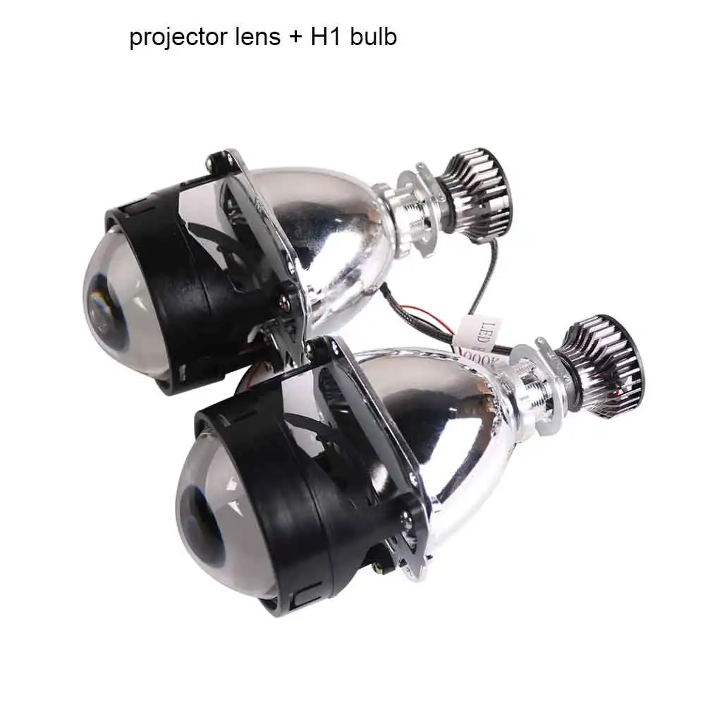 Lens and bulb Sanvi 2,5 дюймов Bi светодиодный объектив для проектора с H1 Графеновый светодиодный фонарь с H4 H7 - Цвет: Lens and bulb