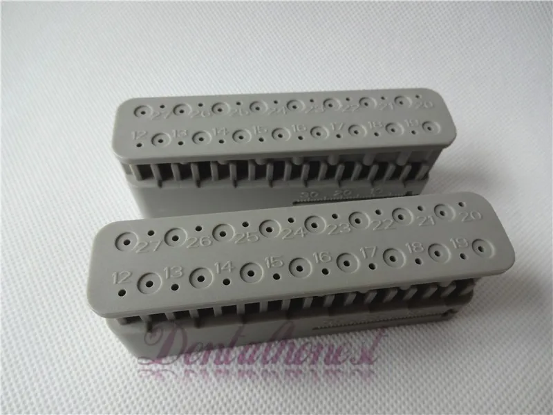 2 шт. серый Endo измерительного блока зубные файлов правитель Эндодонтическое