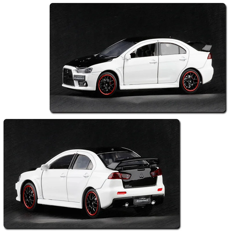 Детская Игрушечная модель 1/32 Ratio Mitsubishi Wing God EVO, литая под давлением модель, игрушка со звуком и светильник, подарок на день рождения