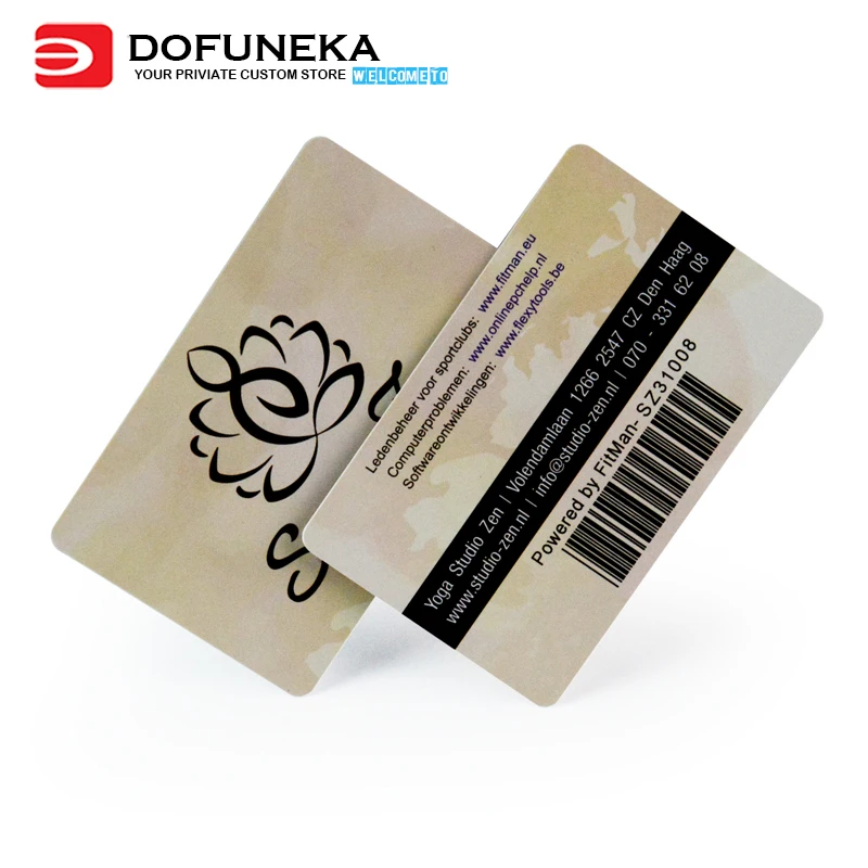 Credit card size 85.5*54MM dimension customized membership card PVC card with barcode and QR code