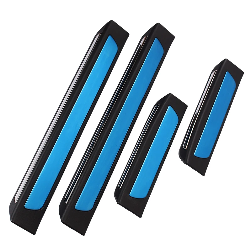 exterioor blue 4pcs Модифицированная специальная приветственная педаль, задняя защита порога, декоративные автомобильные аксессуары для Lexus NX200 NX300 200T 300H - Цвет: exterioor blue 4pcs