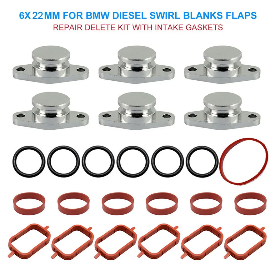 New Intake Manifold Seal Gaskets Swirl Flap Car Gasket Kit for BMW's M47 6x22MM Accessories Practical High Quality Durable l0502 |