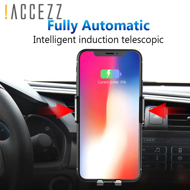 2 в 1 5 W 10 Авто Беспроводное зарядное устройство для телефона кронштейн iPhone 8 X XS Xiaomi