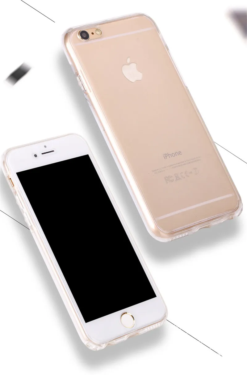 360 градусов полный прозрачный чехол для телефона для iPhone 11 Pro XS Max X 10 XR iPhone 7 8 7Plus 8Plus iPhone 6 S 6s Plus Мягкий силиконовый чехол