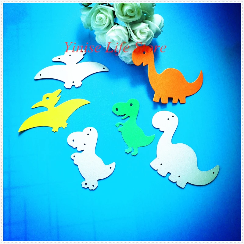 YLCD515 металлические режущие штампы с тремя динозаврами для фотографий|cutting dies|cutting