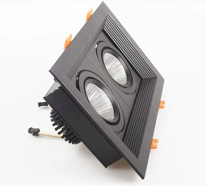 Супер яркий Встраиваемый квадратный светодиодный светильник с регулируемой яркостью COB 10 Вт 20 Вт 30 Вт Светодиодный точечный светильник светодиодный декоративный потолочный светильник AC110V 220 В