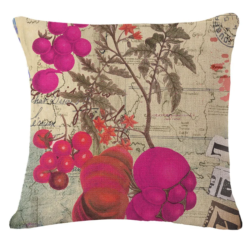 Горячая Распродажа хлопковый льняной чехол для подушки с цветочным рисунком