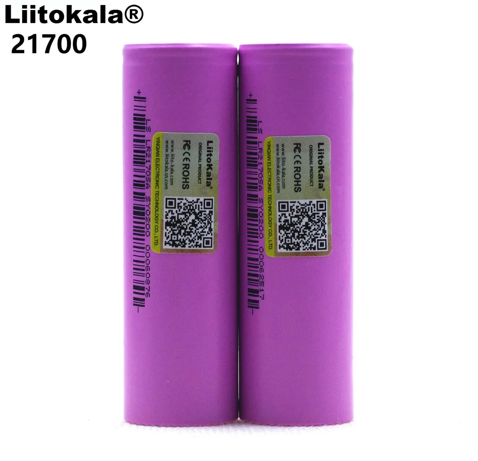 Liitokala 21700 литий-ионный аккумулятор 4000 мАч 3 7 В 15а разрядная мощность 5с тройной