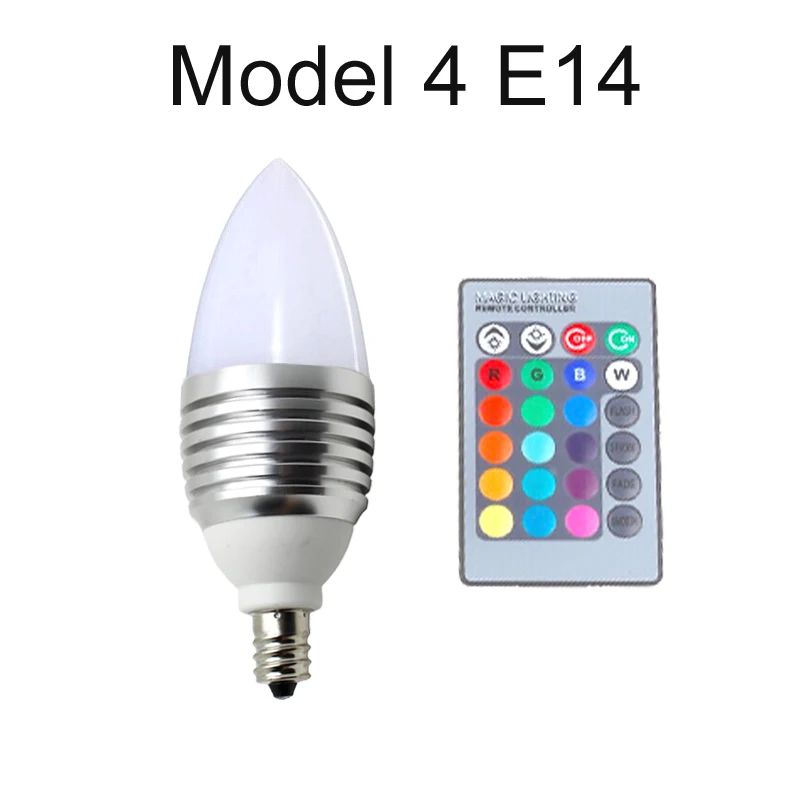 Bombillas RGB E27 E14 GU10 светодиодные лампы 3 Вт 220 В 110 пульт дистанционного управления 16