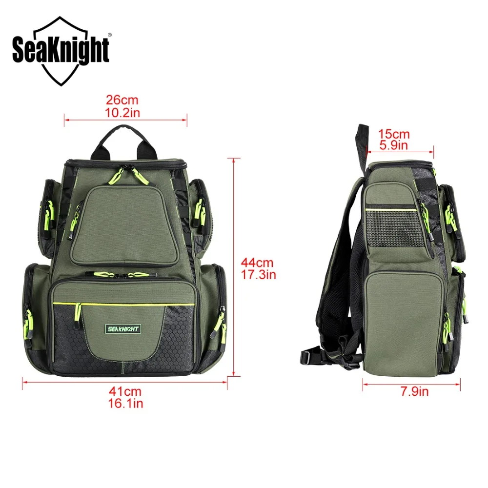 SeaKnight SK004 большая Рыболовная Сумка 1000D нейлон 41*44*20 см многофункциональная дышащая