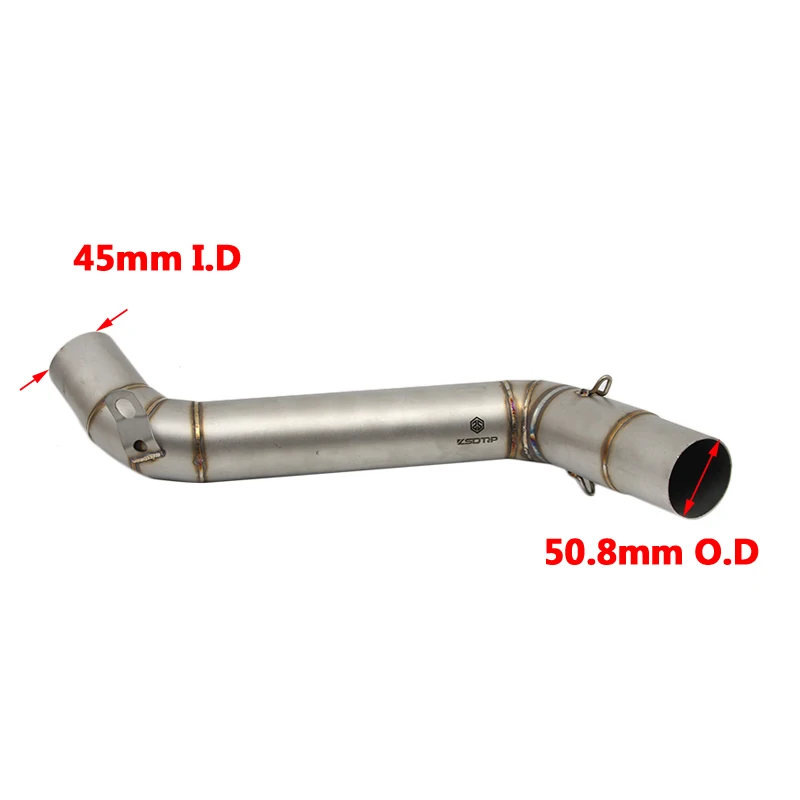 ZS MOTOS Motorcycle Exhaust Middle Pipe Round Muffler For KT 125 200 250 390 2012-2014 | Автомобили и мотоциклы