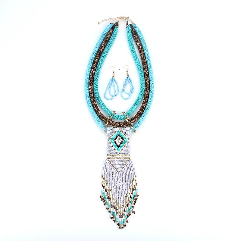Find Me 2019 fashion brand weaving long tassels collar choker necklace vintage boho statement women Jewelry wholesale | Украшения и