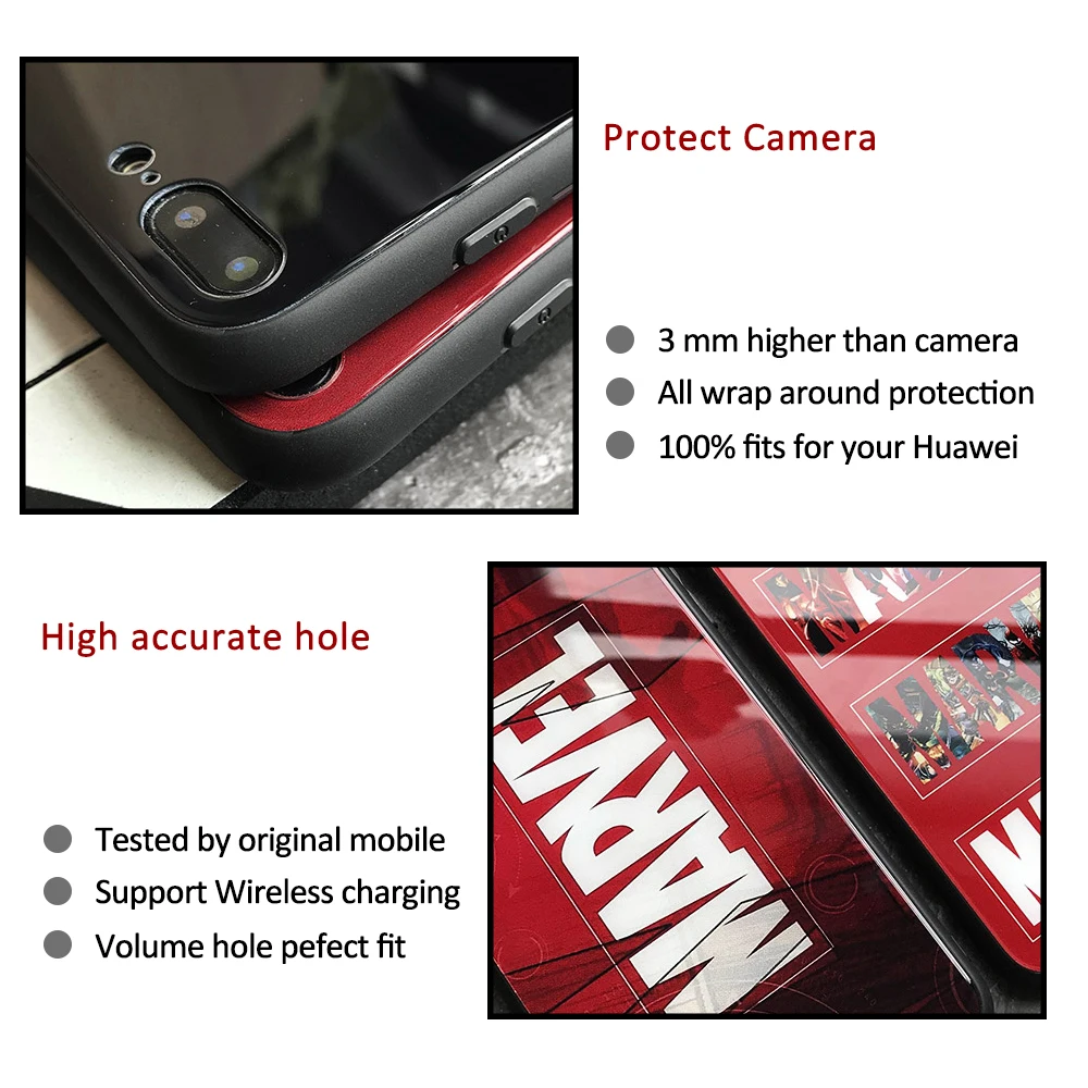 Чехол-накладка для Huawei honor 8x max 9 10 20 20i v9 v10 v20 play note со стеклом | Мобильные телефоны и