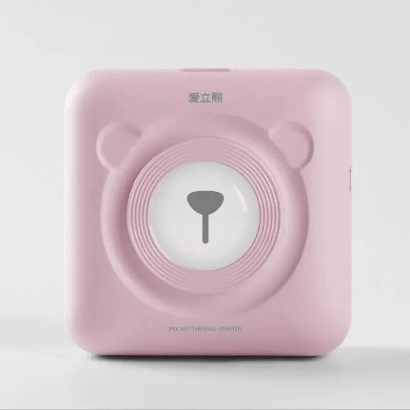 Pink Карманный принтер Каваи портативный фото неправильная настольная Тепловая этикетка мини-принтер материал повестки дня Escolar Papelaria канцелярские принадлежности - Цвет: Pink