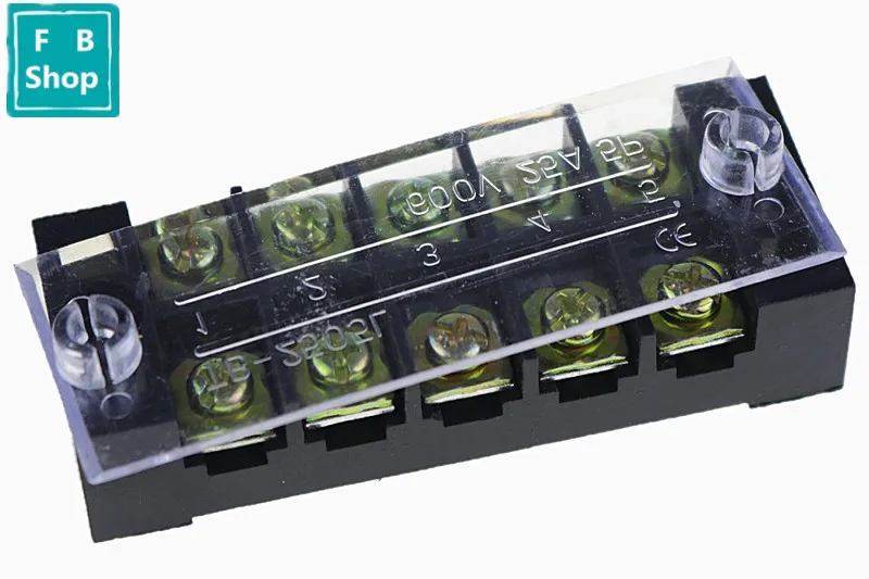 1 шт TB 2505 2505L 600V 25A двухрядная 5 позиционная винтовая Клеммная колодка|Клеммные