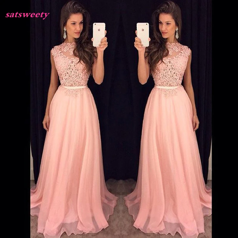 Подружка невесты платье vestido longo Пикантные Sho me 2021 новые дешевые розовые кружевные