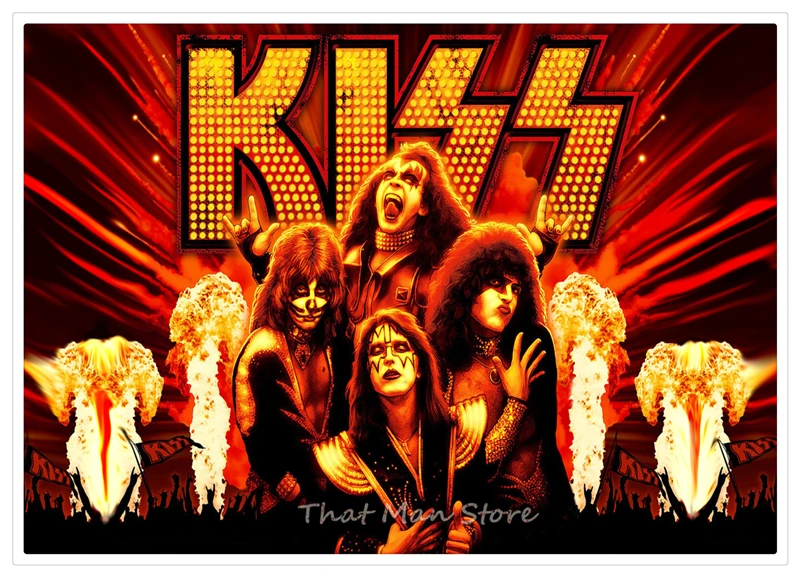 Постер KISS ROCK прозрачная картина настенные наклейки украшение для дома хорошее