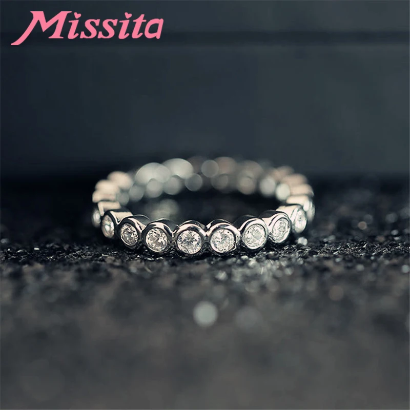 MISSITA 100% New Fashion Romantic Crystal Rings For Women Girls Gift Brand Jewelry Engagement anillos mujer | Украшения и