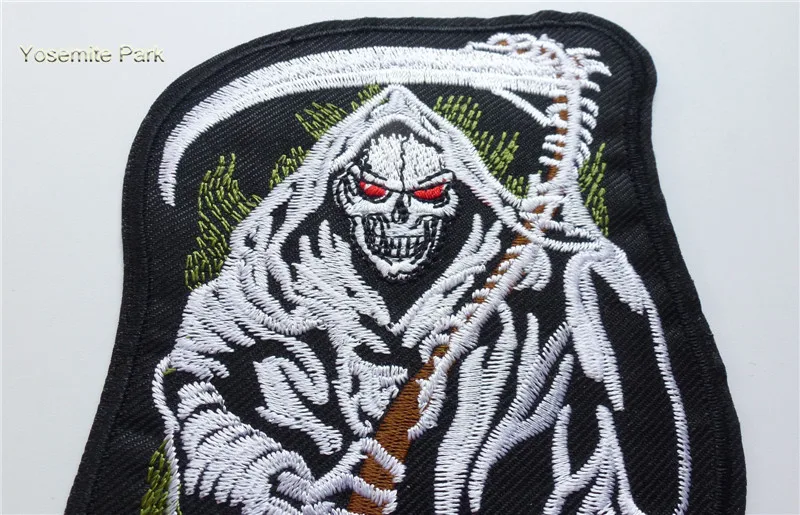 Вышивка пожарный до конца патчи всадник MC байкерские жилет пришитый Железный на