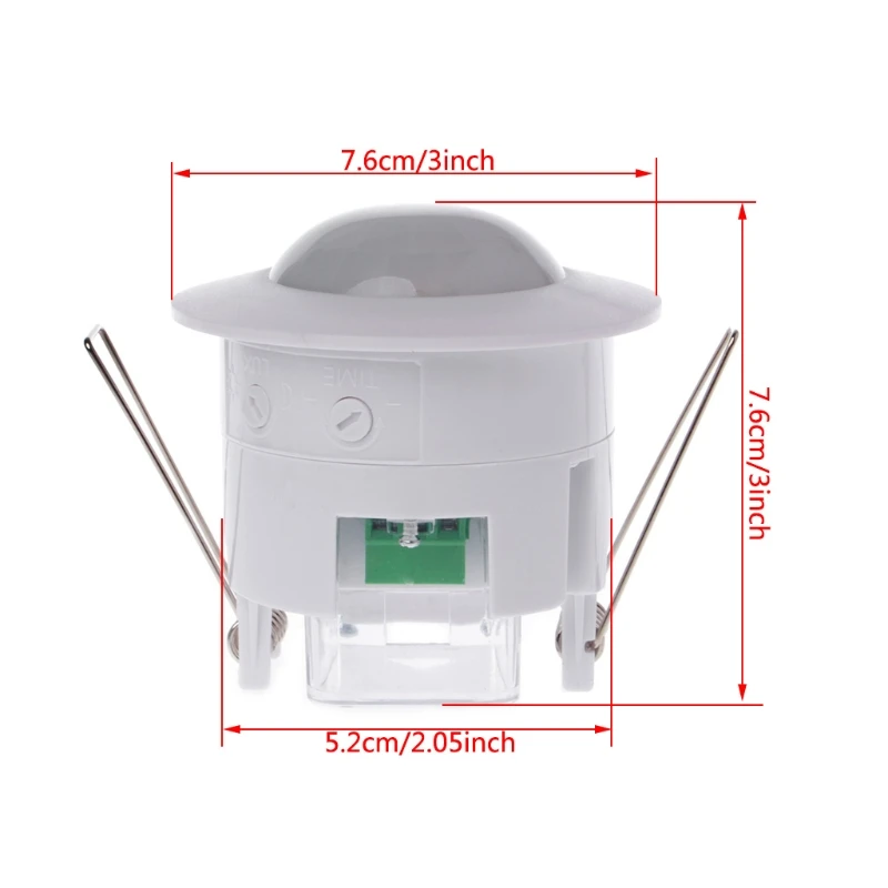 AC 110 240V Регулируемый потолочный инфракрасный датчик движения тела Встроенный PIR