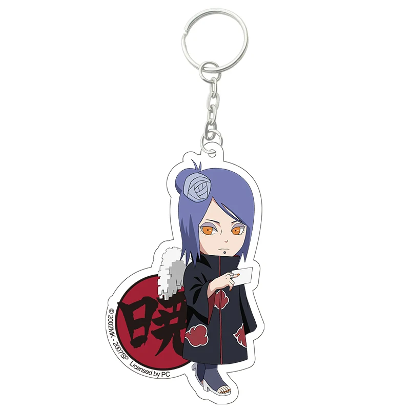 J Аниме Наруто Акацуки Учиха Итачи косплей реквизит Pein Pain Sasori Konan Deidara Kisame дети взрослые ПВХ брелок Подвеска Игрушка Новинка - Цвет: J
