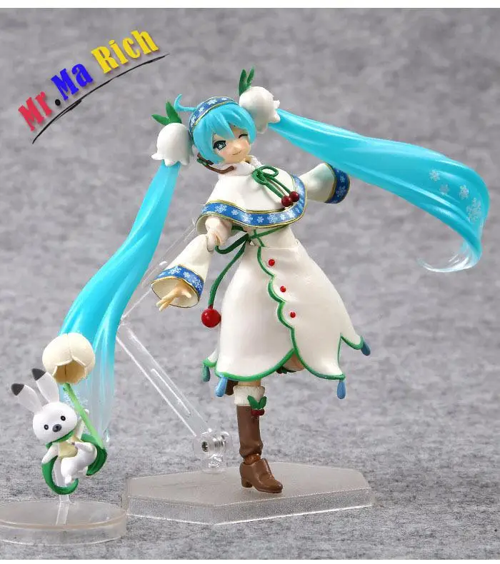 Японский аниме фигурка Вокалоид Хацунэ Мику Снежная 2015 Figma Ex 024 Снежный