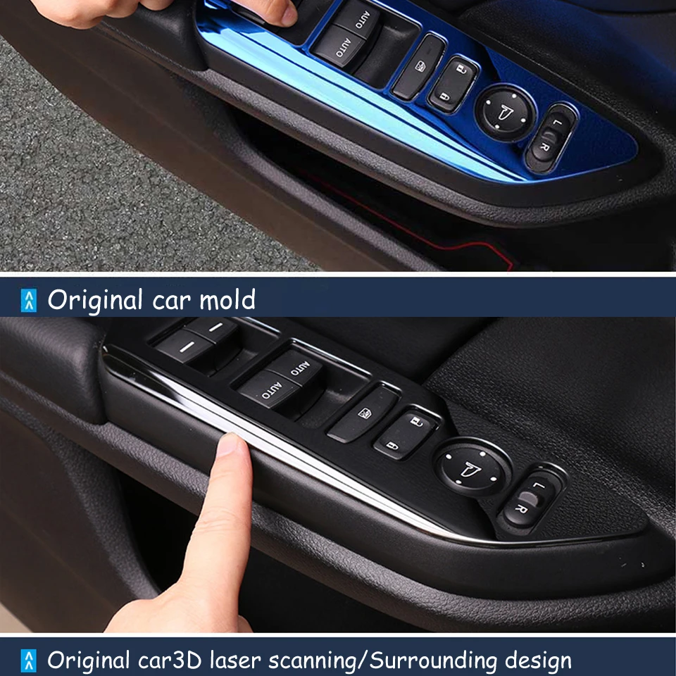 BACKAR Авто Стайлинг для Honda Civic 10th нержавеющая сталь автомобиля стеклоподъемник панели Чехлы наклейки аксессуары