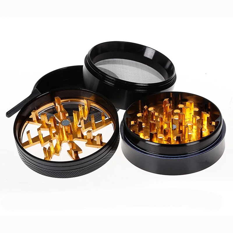 63 мм Роскошная четырехслойная Подарочная шлифовальная машина курительная