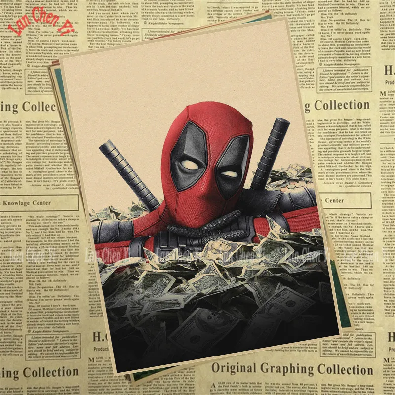 Фиолетовый Дэдпул 2 супергерой DC Marvel горячий фильм Забавный художественный плакат живопись печать домашний декор для стен - Цвет: Фиолетовый