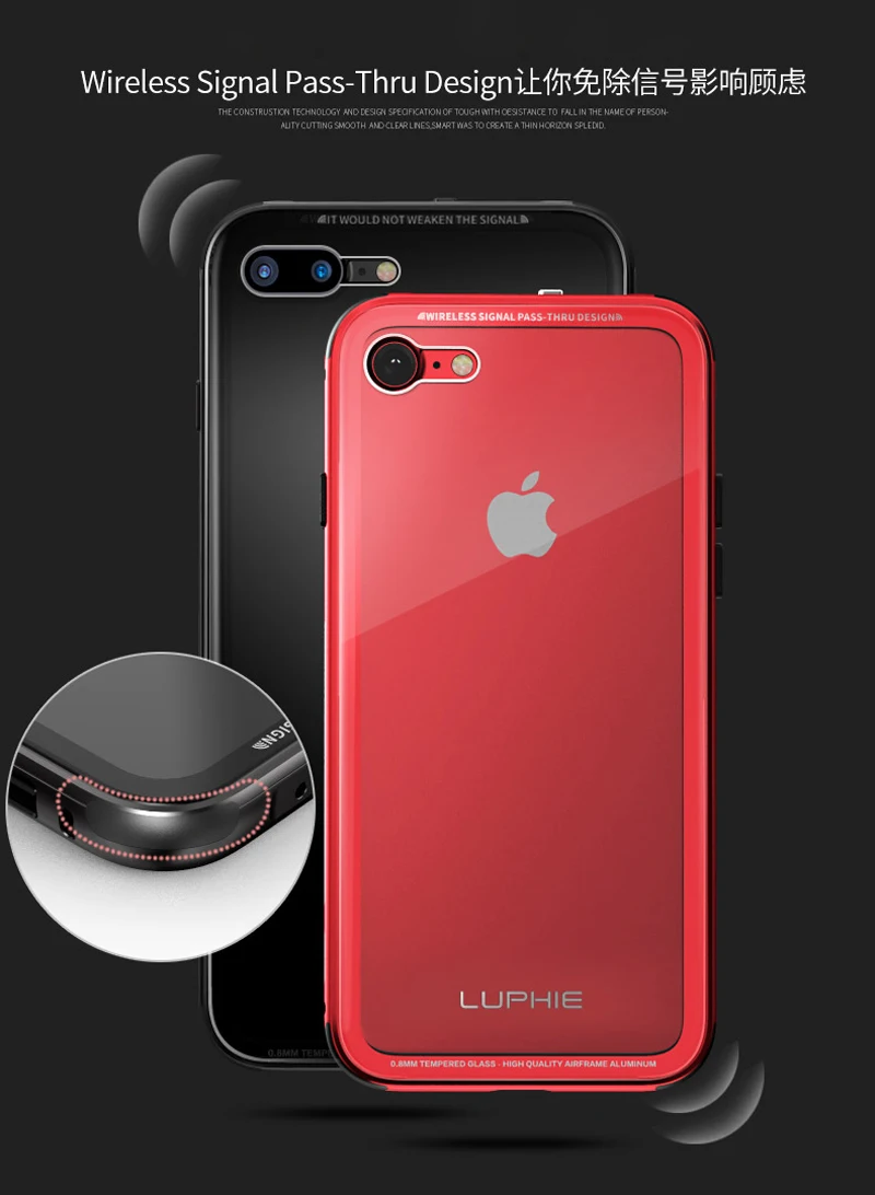 Роскошный чехол для Apple iPhone 7 8 Plus X 10 XS Max XR прозрачный чехол стеклянная задняя крышка телефона для etui iPhone 7 8 Plus чехол