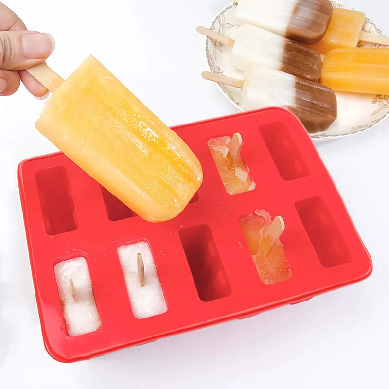 UPORS пищевая Popsicle силиконовые формы 4/10 полость домашняя кухня силиконовая форма для Фруктового мороженого на палочке BPA бесплатно Замороженные для леденца крем