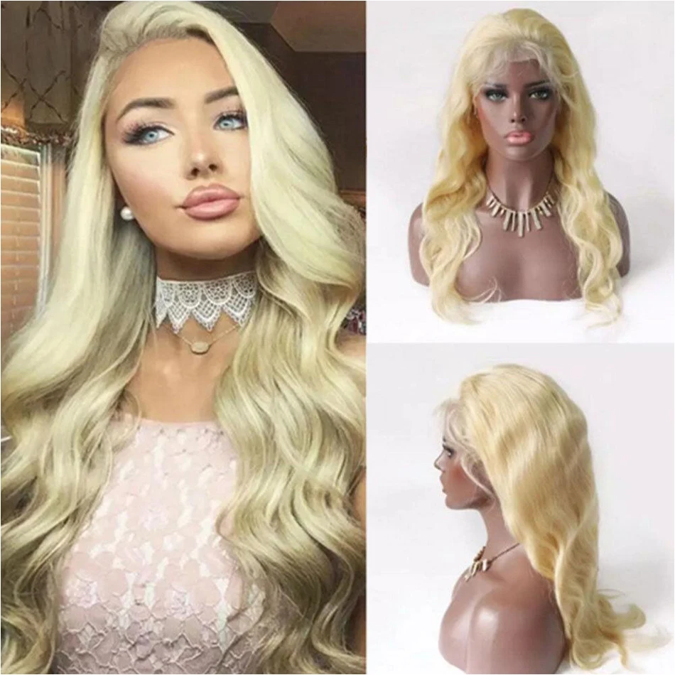 Hotlove 613 полные парики человеческих волос шнурка для женщин 150% плотность Remy