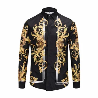shirt05 EDSON ARANTES, мужская рубашка, модная, необычная, роскошный дизайн, платье с принтом, рубашка, мужская, с длинным рукавом, 3D, Цветочный, повседневная, приталенная, вечерние, рубашки - Цвет: shirt05