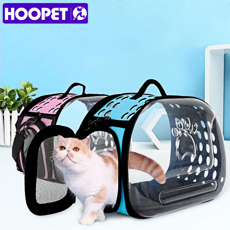 HOOPET модная Маленькая прозрачная открытая переносная сумка через плечо