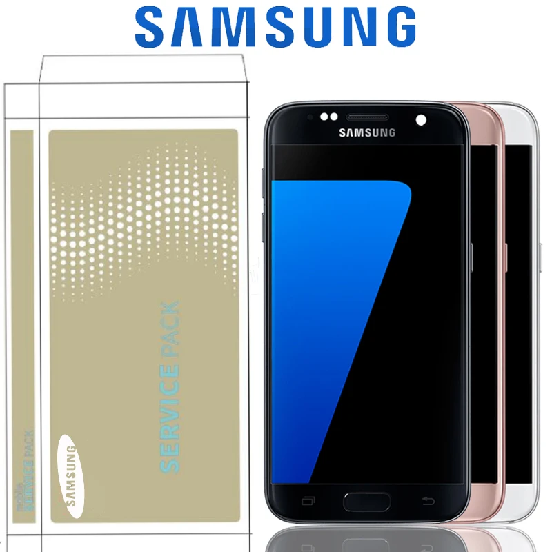 5,1 дюймов ЖК-дисплей с рамкой для SAMSUNG Galaxy S7 G930 G930F сенсорный экран дигитайзер Замена с сервисным пакетом