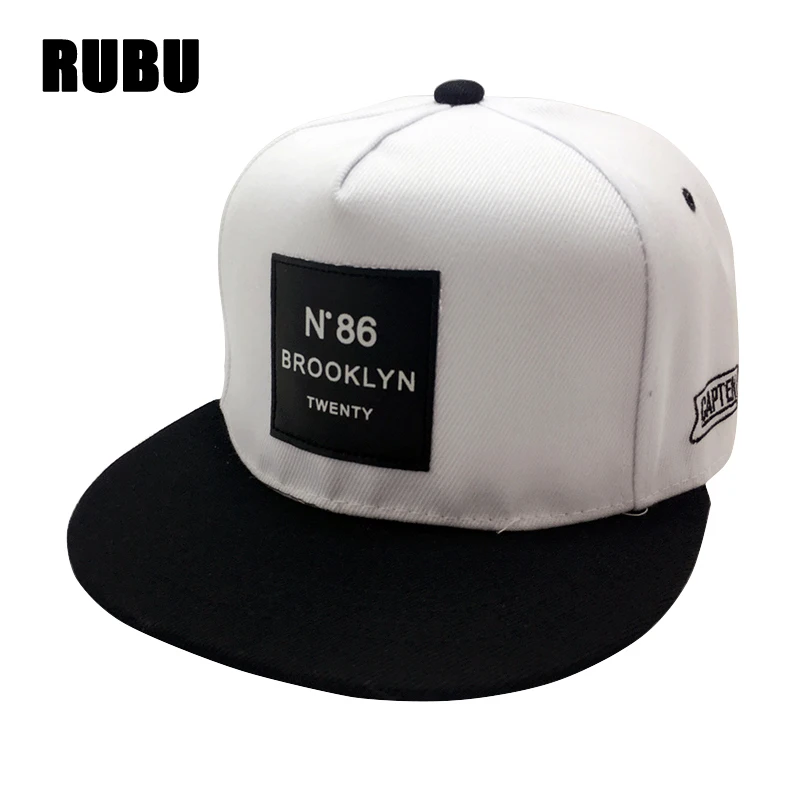 Для мужчин wo S Snapback Brooklyn буквы Твердые патч Бейсбол Кепки хип-хоп кожа Защита от