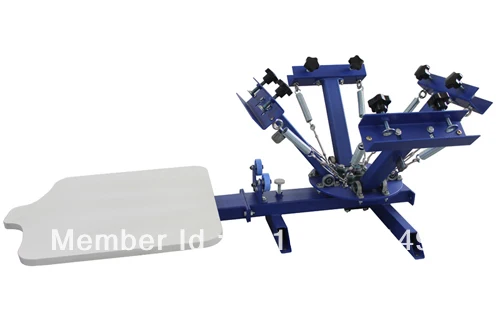 Быстрая и Бесплатная доставка! 4 цвета 1 станция машина для шелкотрафаретной