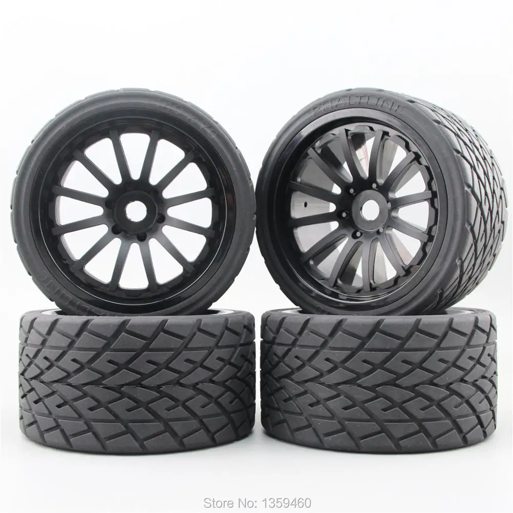 4 шт. RC 1/8 Monster Truck On Road колеса и набор шин 12 спиц для HPI Traxxas 17 мм металлическая ступица 26412