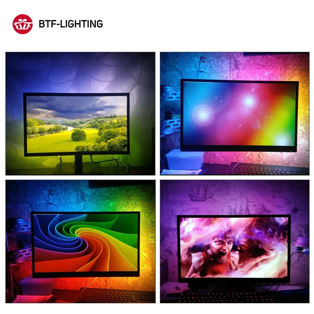 Светодиодная лента 5050 RGB с питанием от USB 5 в постоянного тока 1 м 2 3 м|Светодиодные