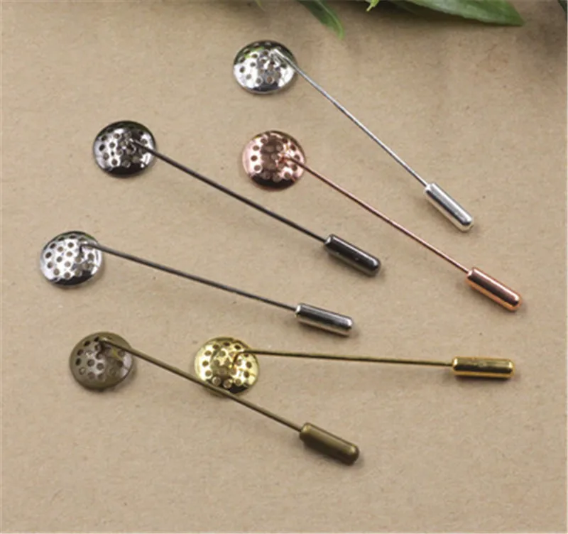 10 шт. медные круглые Броши размером 12 мм|bezel tray|pin blankbrooch pin blanks |