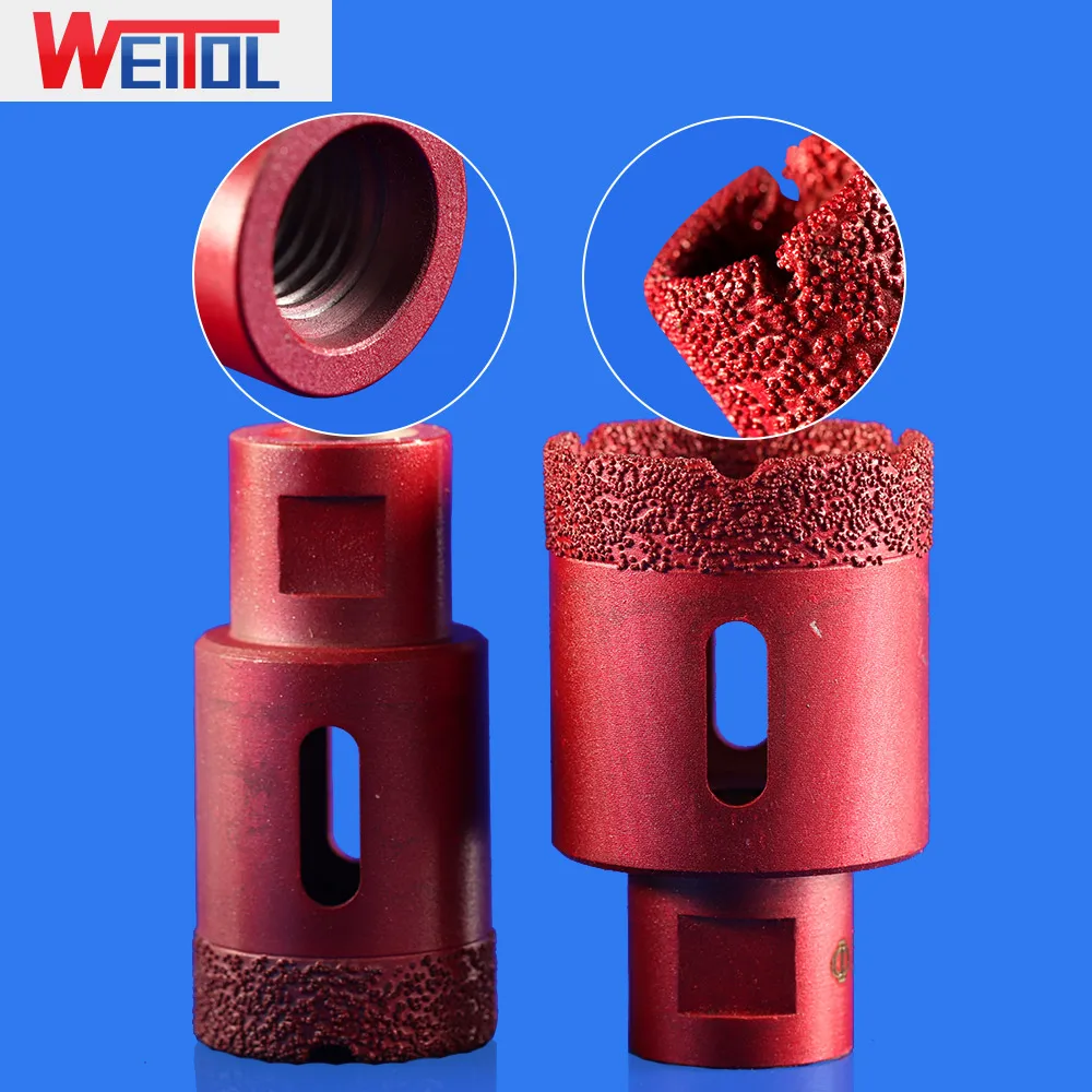 WeiTol 1 шт. алмазные Вакуумные Паяные буровые коронки M14 соединительные сверла кольцевая пила Алмазная Наждачная Дрель Инструменты для мрамора