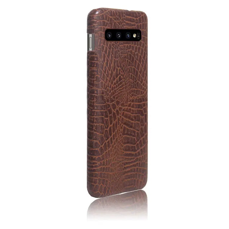 Для samsung S10 Lite чехол Mofi samsung Galaxy S10Lite чехол на заднюю панель из крокодиловой кожи из искусственной кожи против следов от пальцев S10e чехол - Цвет: Brown