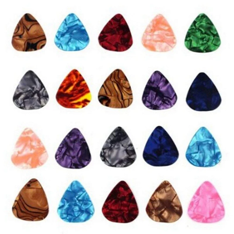 

0.46Mm Stylish Colorful Guitar Celluloid Picks Plectrums For Bass - 50-Pack