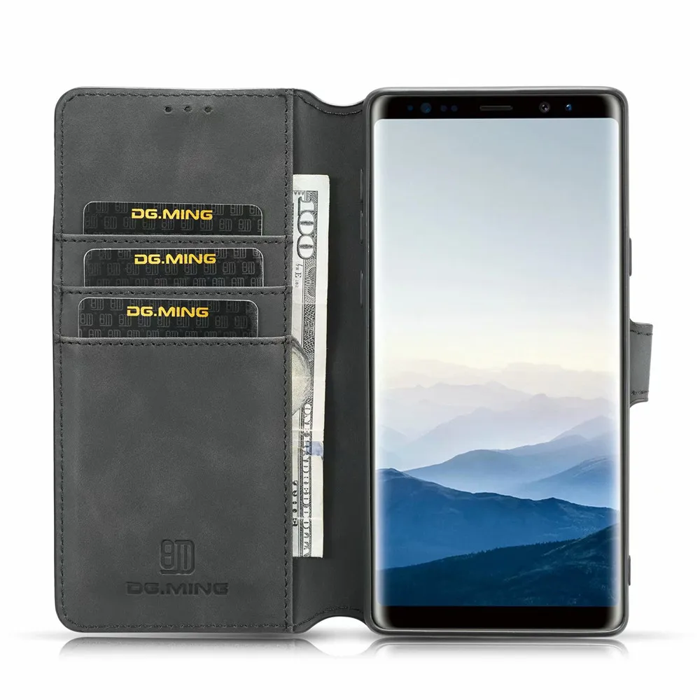 Оригинальный бренд DG Ming флип бумажник чехол Ретро Кожаный для Samsung Galaxy S20 S10 Plus NOTE 10