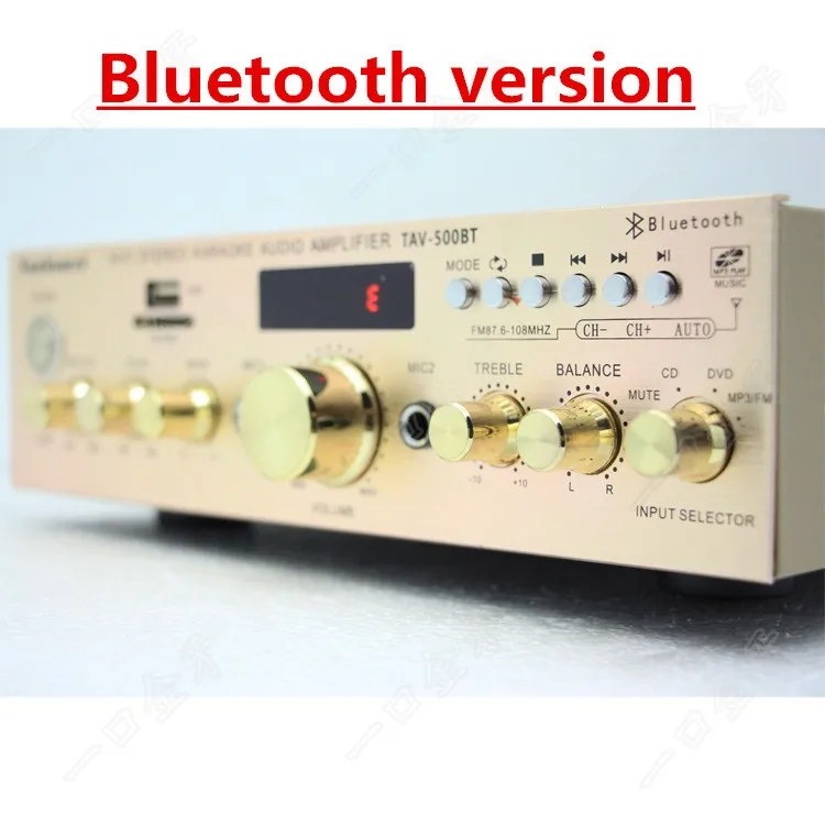 Домашний усилитель TAV 500BT 220 В мощности bluetooth 100 Вт + кольцо для карт корова с