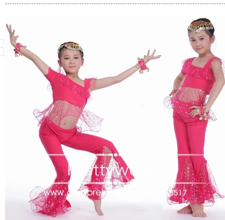 Бесплатная доставка платье для танца живота девочек размеры от 110 до 140 см Размеры