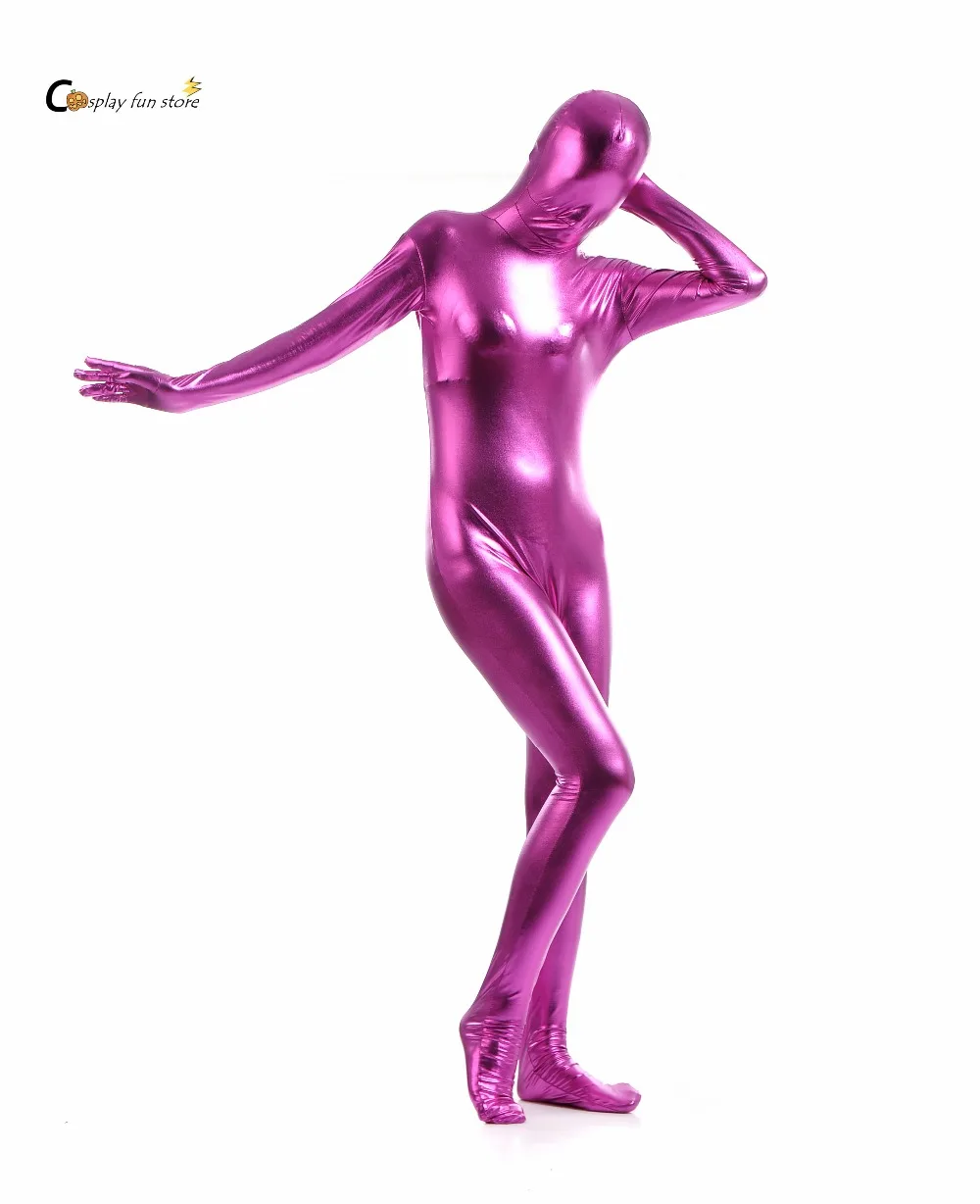 Блестящие супер герой лайкра спандекс блестящие фиолетовые женские комбинезон