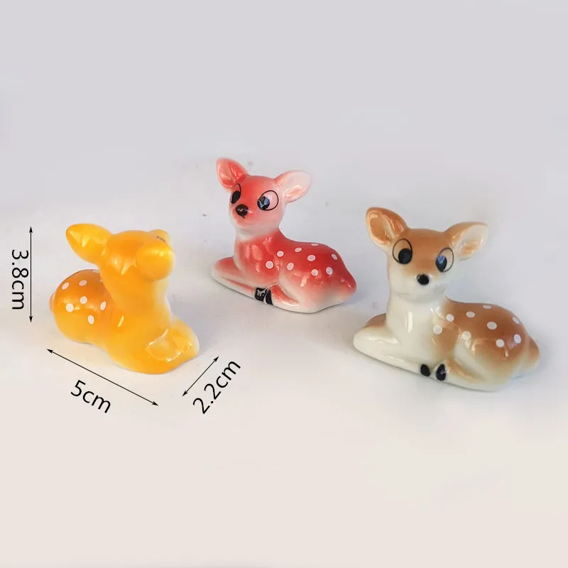 3 шт. керамические фигурки животных в виде оленя|Статуэтки и миниатюры| |