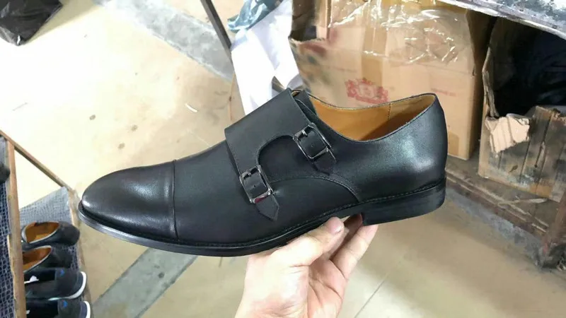 as pic Qianruiti/мужские туфли в винтажном стиле; деловые туфли-оксфорды с пряжкой; мужские свадебные модельные туфли высокого качества - Цвет: as pic